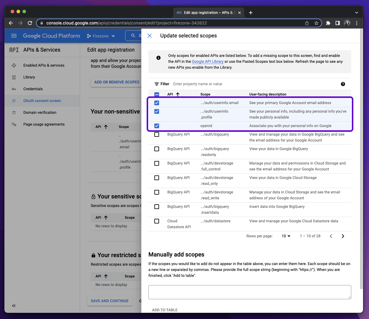 oauth consent scopes